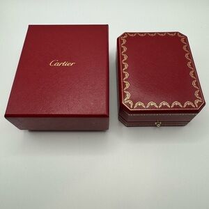 Authentic Cartier Jewelry Ring Set Box Case